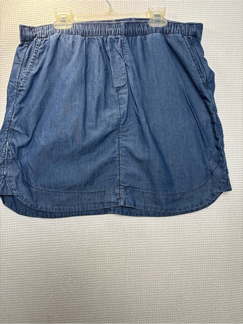 Women’s Roots Blue Denim Elastic Waist Casual Skirt